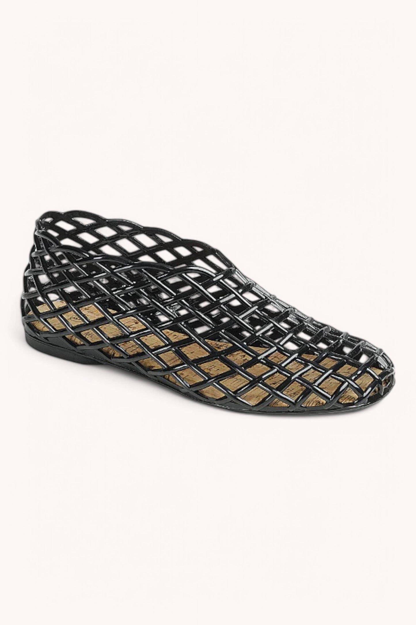 JELLY WOVEN MESH SLIP-ON FLAT SANDALS