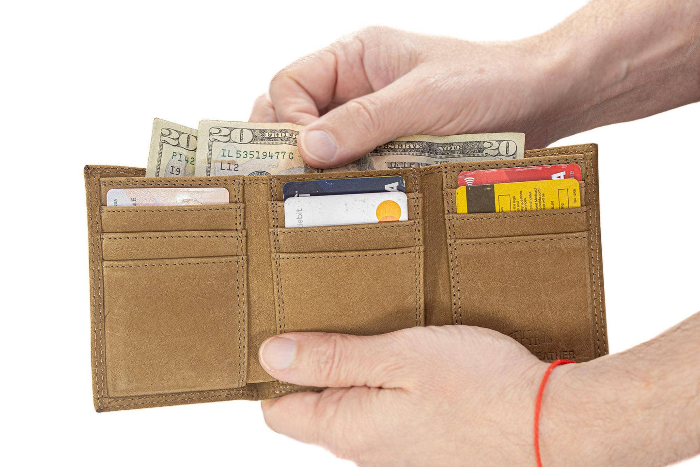 Marlin Men's Embroidered Leather Wallet.
