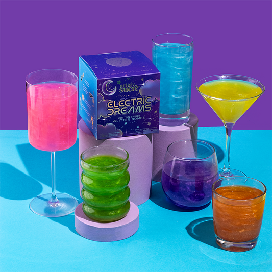 Electric Dreams Cotton Candy Drink Glitter Bombs