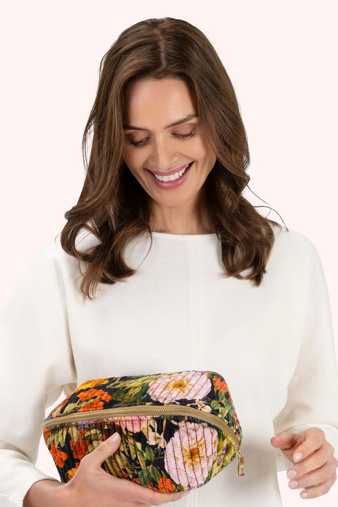 Posy Velvet Cosmetic Bag
