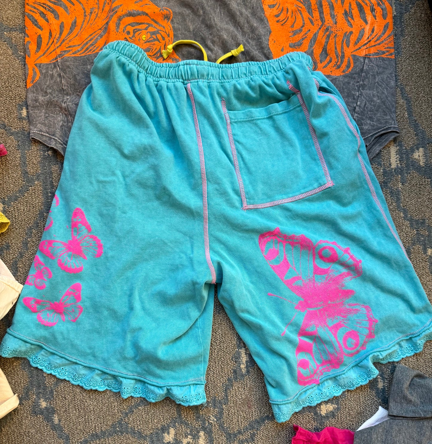 Blue Butterfly Sweat shorts
