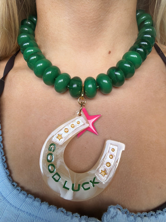 Green Bubble Good Luck Necklace