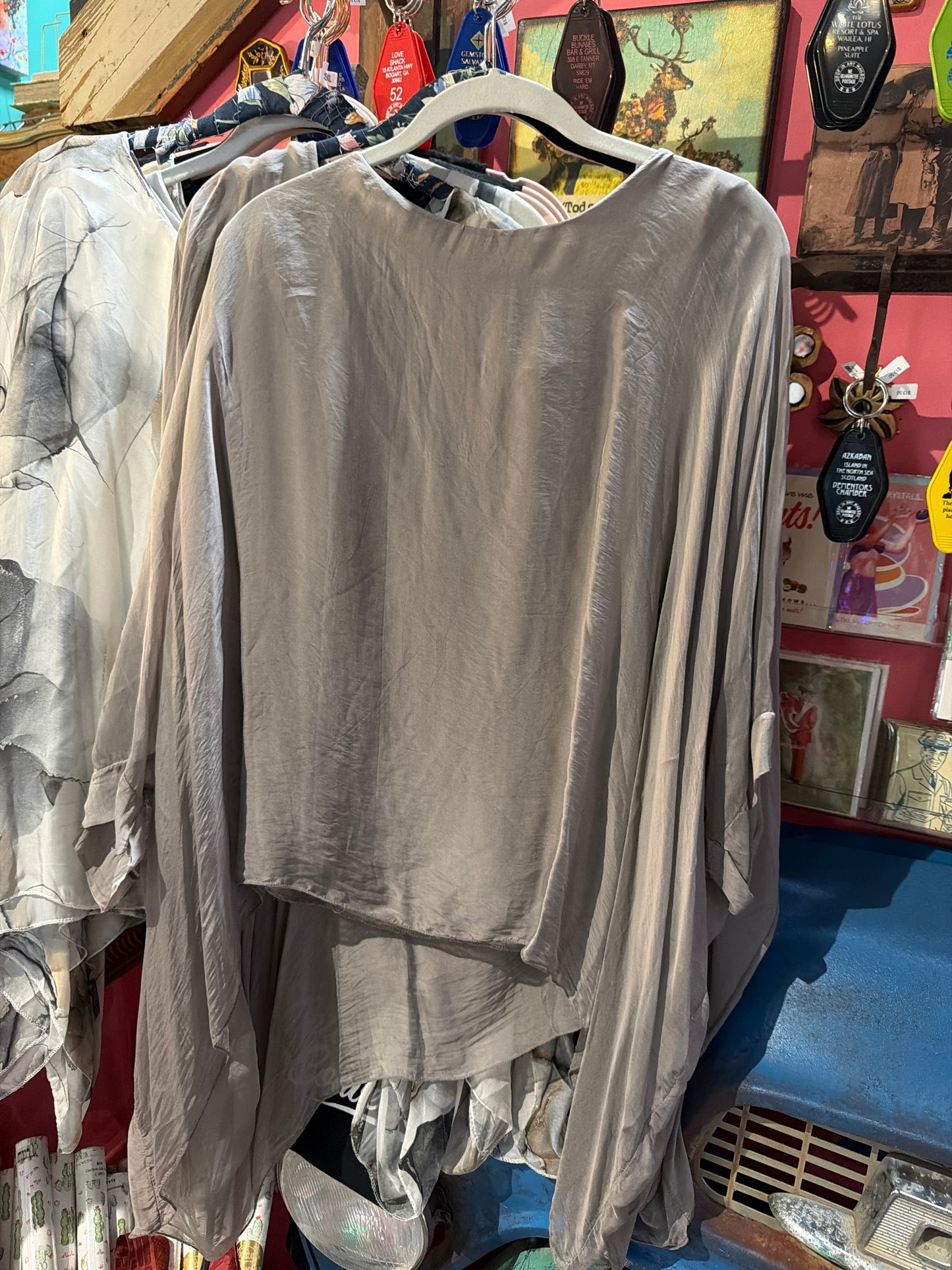 Grey Silky Blouse