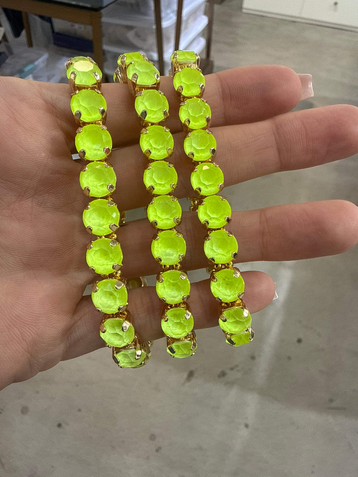 Mini neon yellow Stretch Bracelet