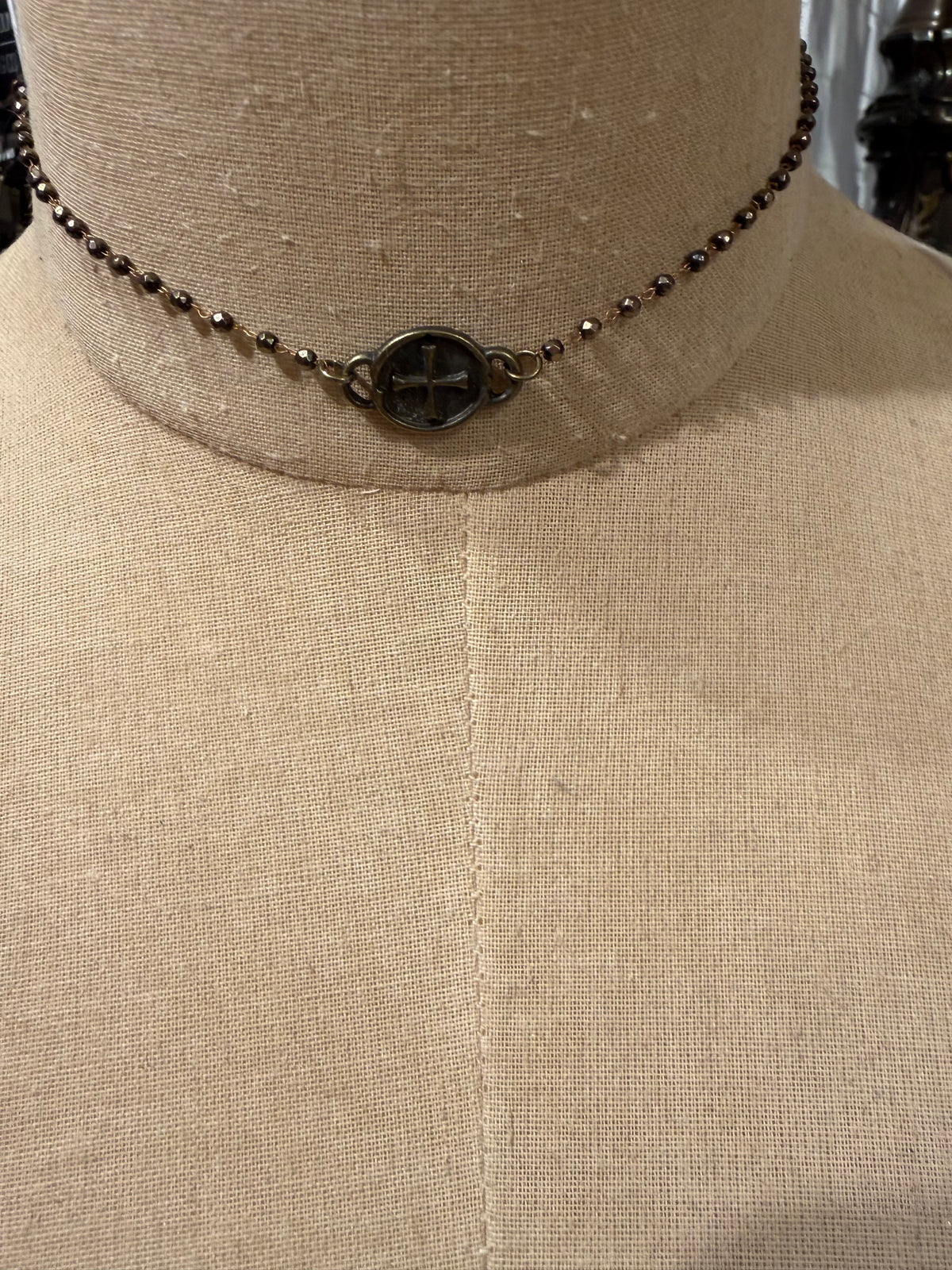 Gunmetal Beaded Choker