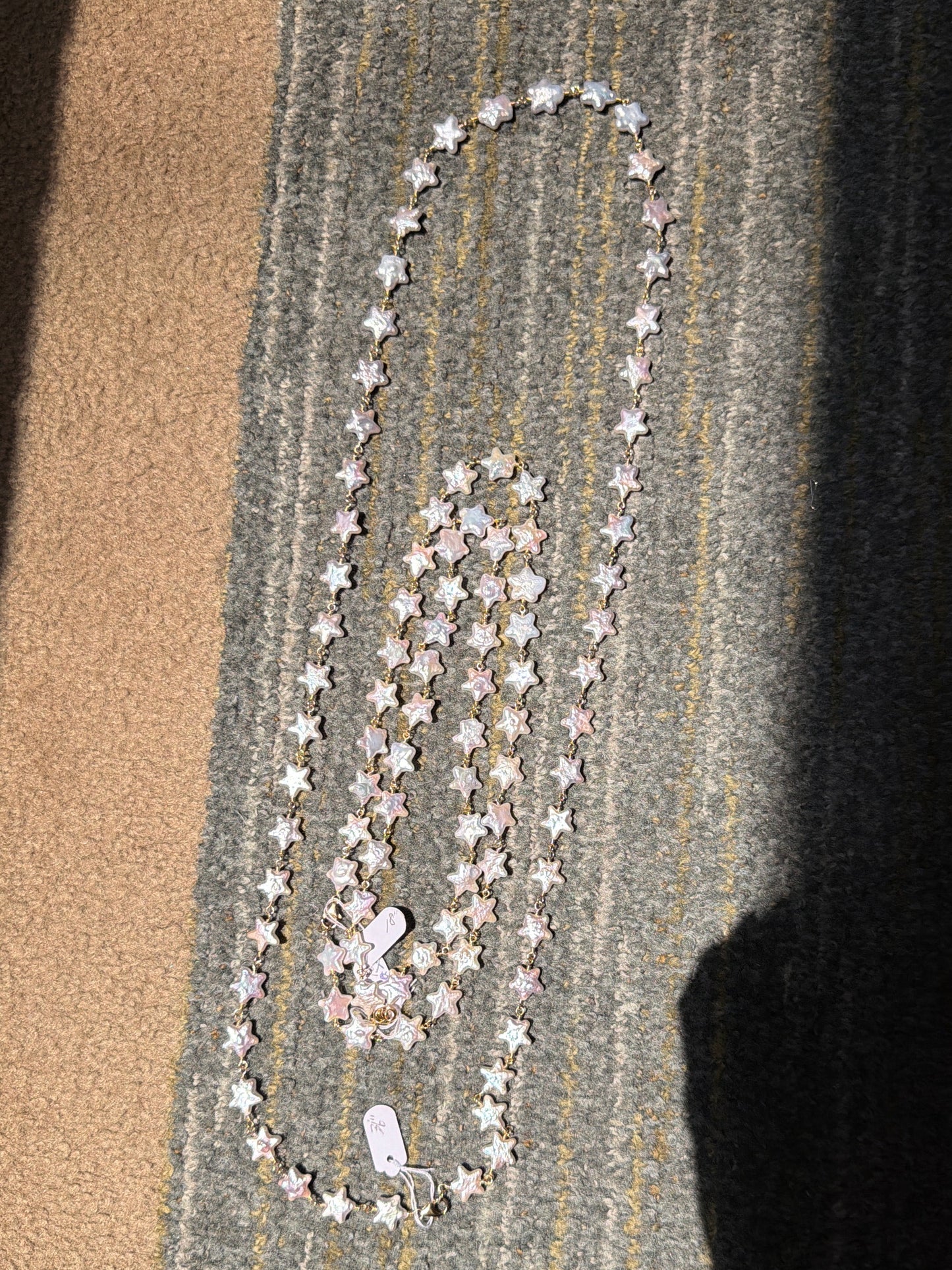 Star Pearl Gold Filled Chain Necklace