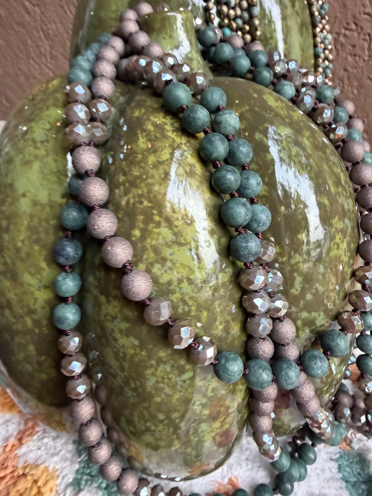 Geode Brown Turq Necklace