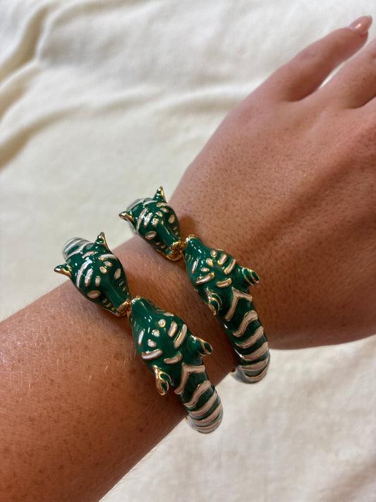 Green And White Tiger Bracelet