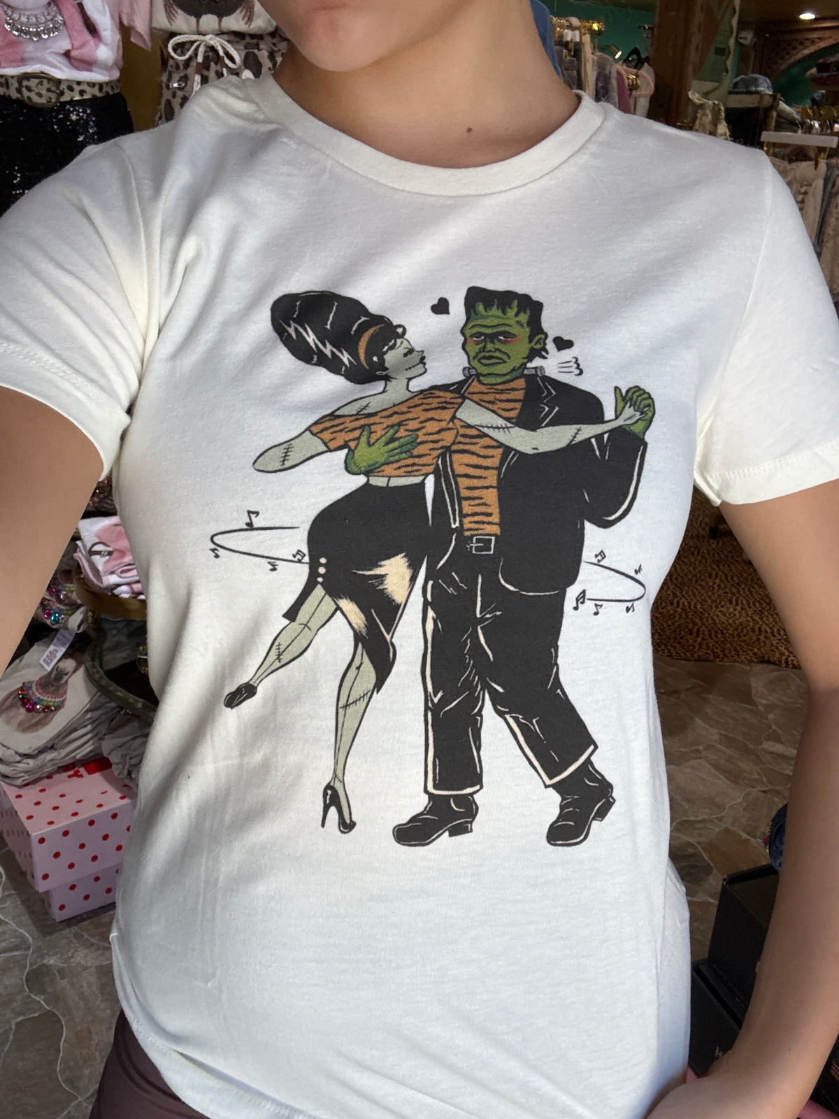 A Waltz with Frankie Fitted Tee in Ivory
