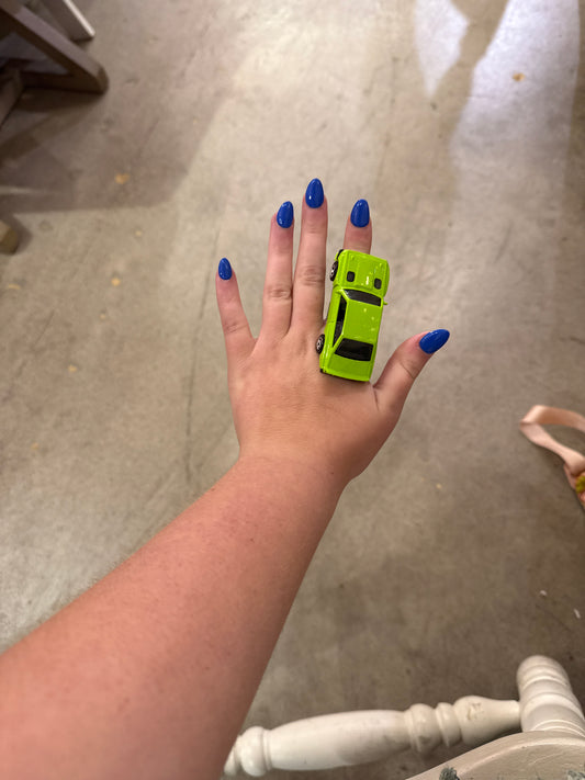 Lime Green Race Car Ring