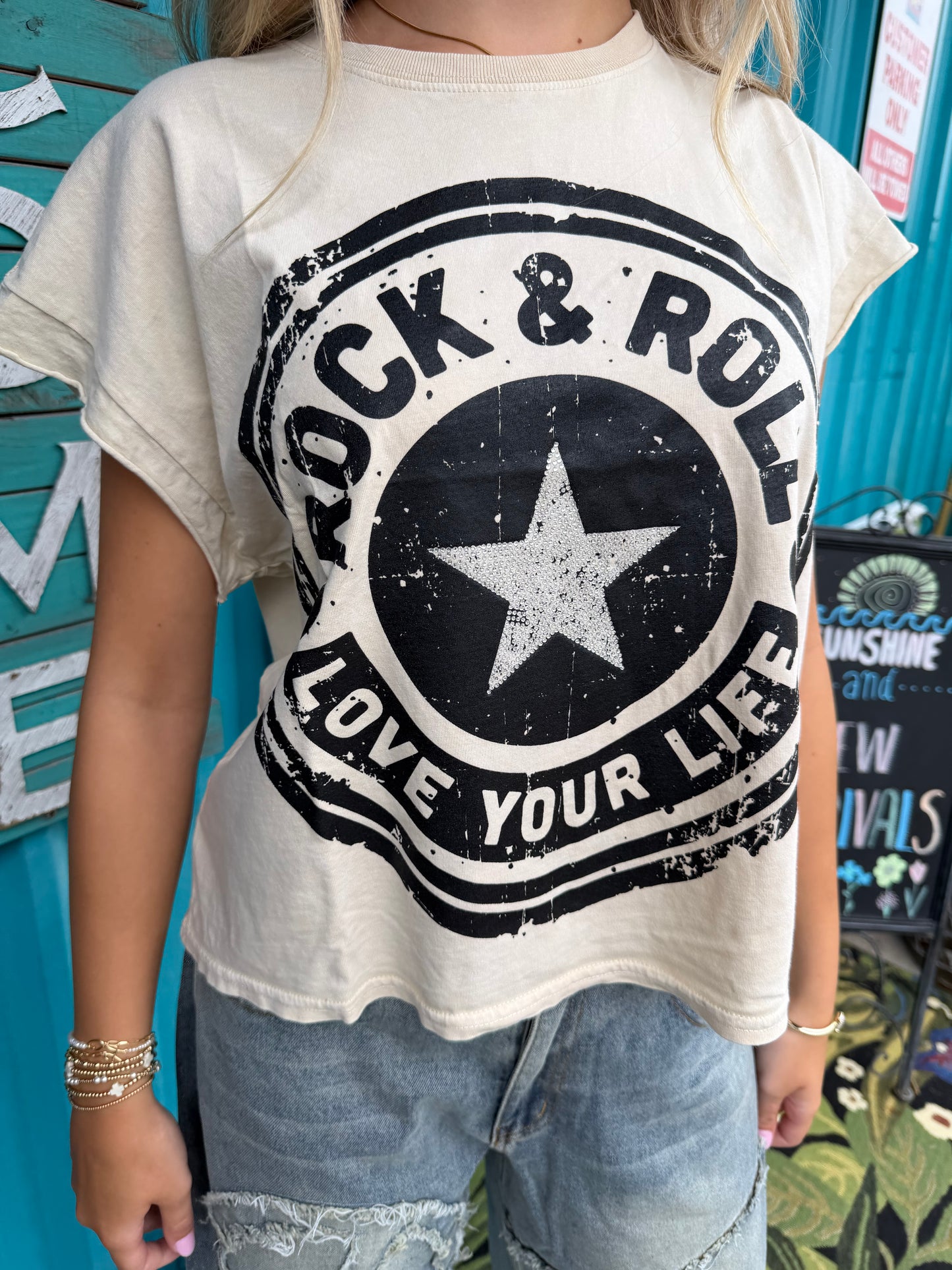 Rock Star Cropped T-Shirt