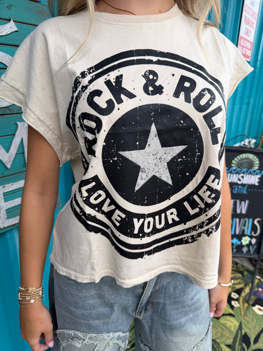 Rock Star Cropped T-Shirt