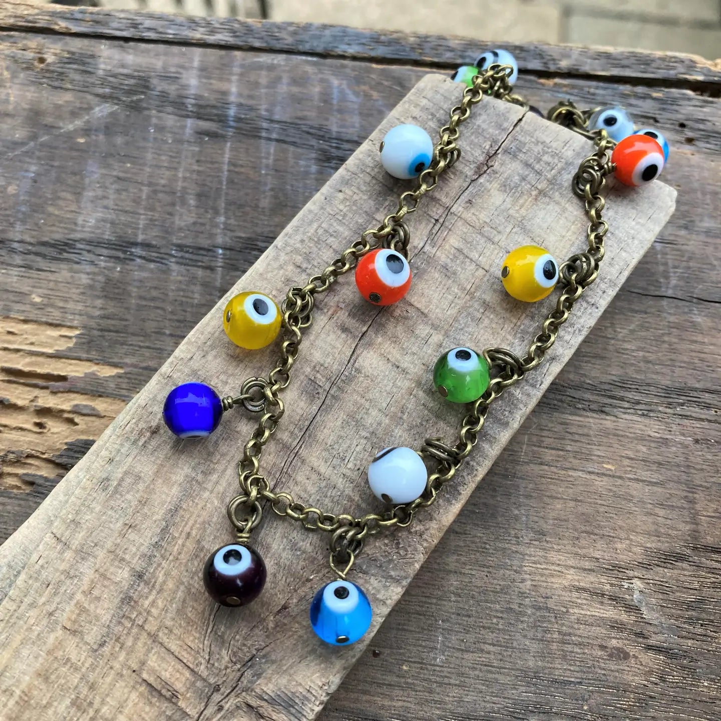 Evil Eye Beaded Choker