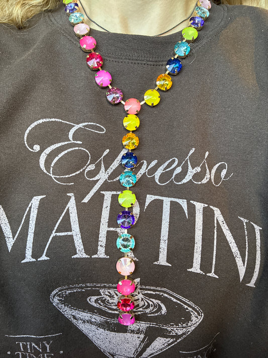 Rainbow drop lariat
