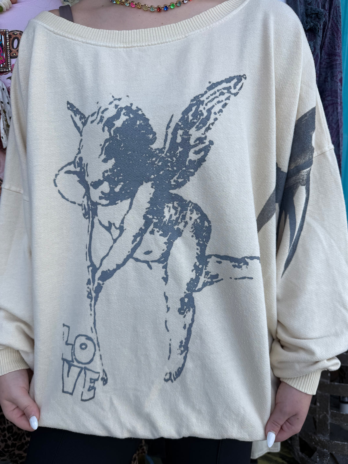 Grey Cherub Love Sweatshirt