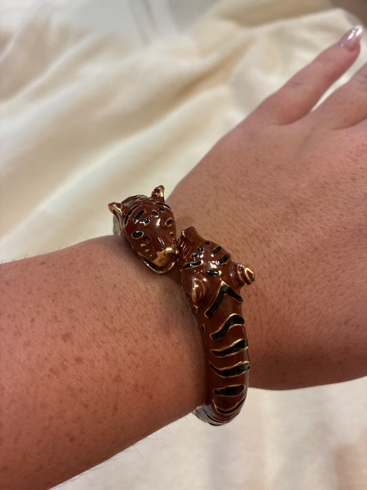 Brown And White Tiger Bracelet