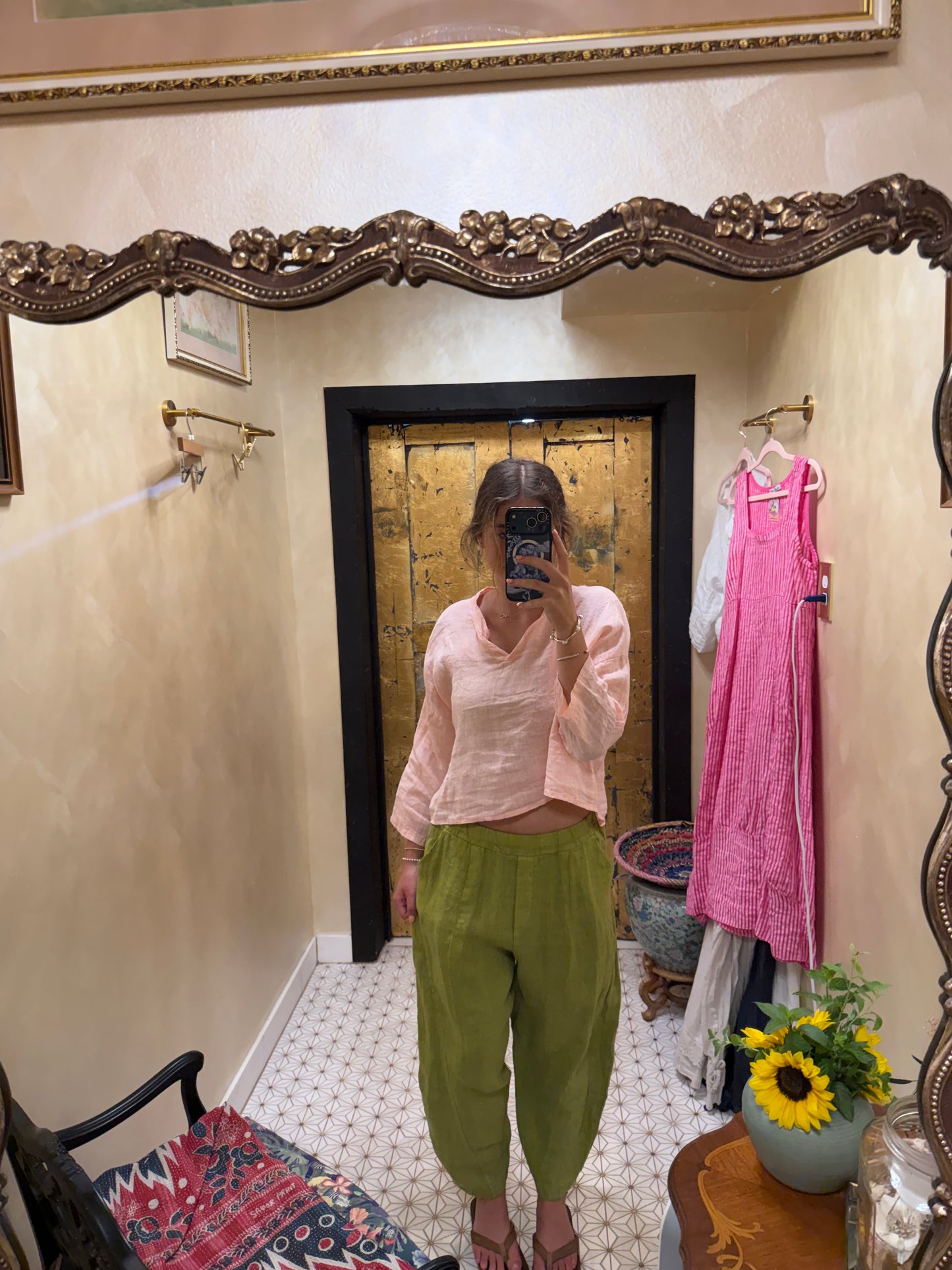 Barrel Pants  100% linen