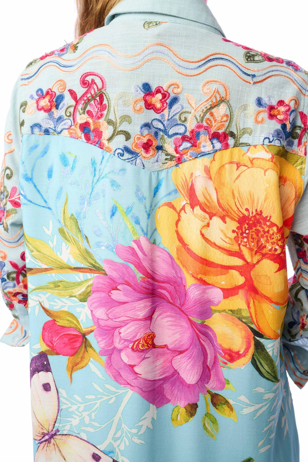 Blue Butterfly Duster Dress
