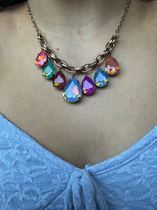 Mini Gem stone charm necklace