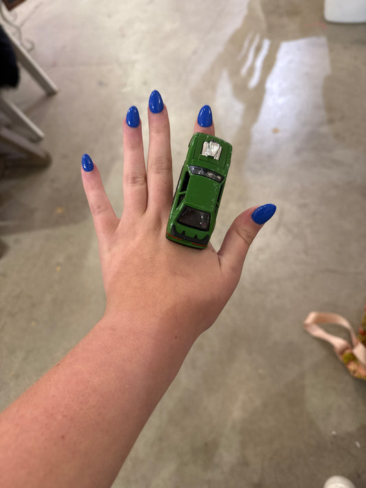 Green Race Car Ring