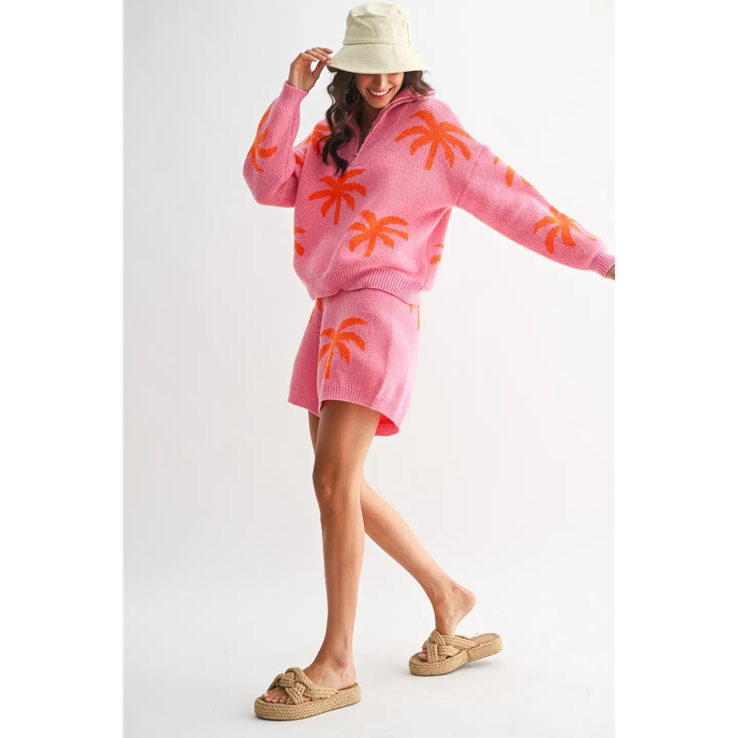 Pink and orange Palm Tree Lounge Set