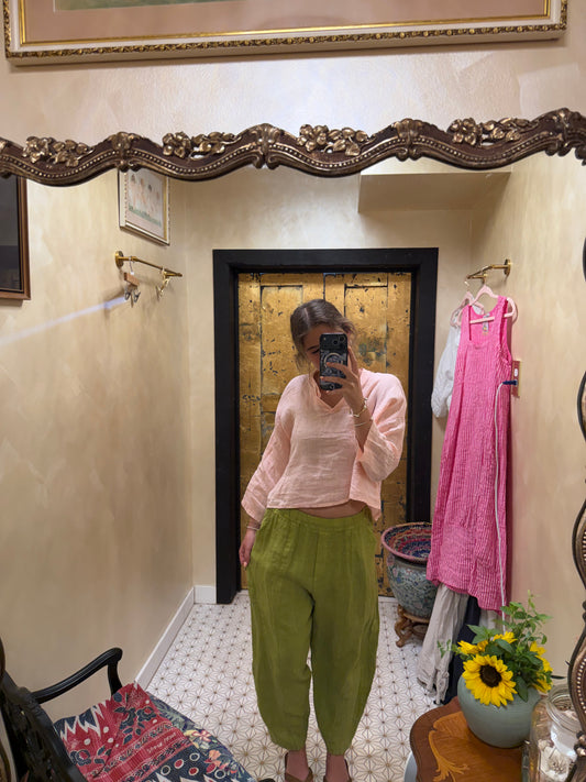 Barrel Pants  100% linen