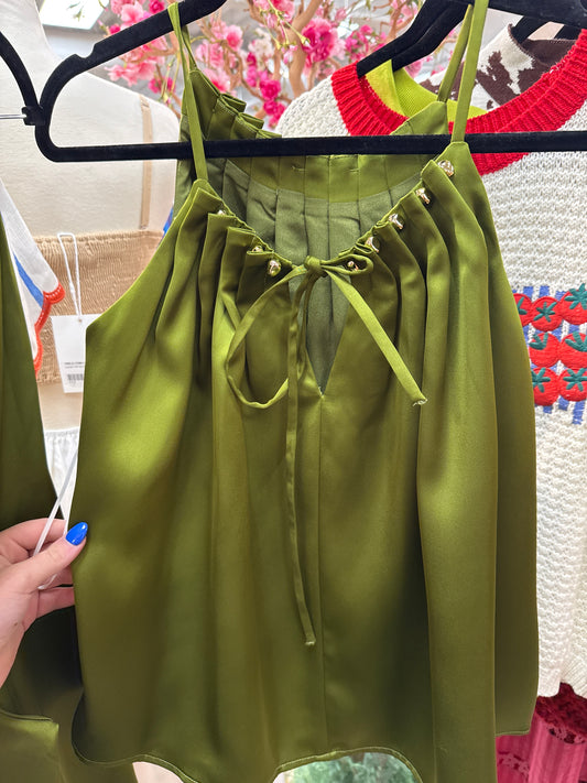 Pre Order:Dark Citron Silk Tank