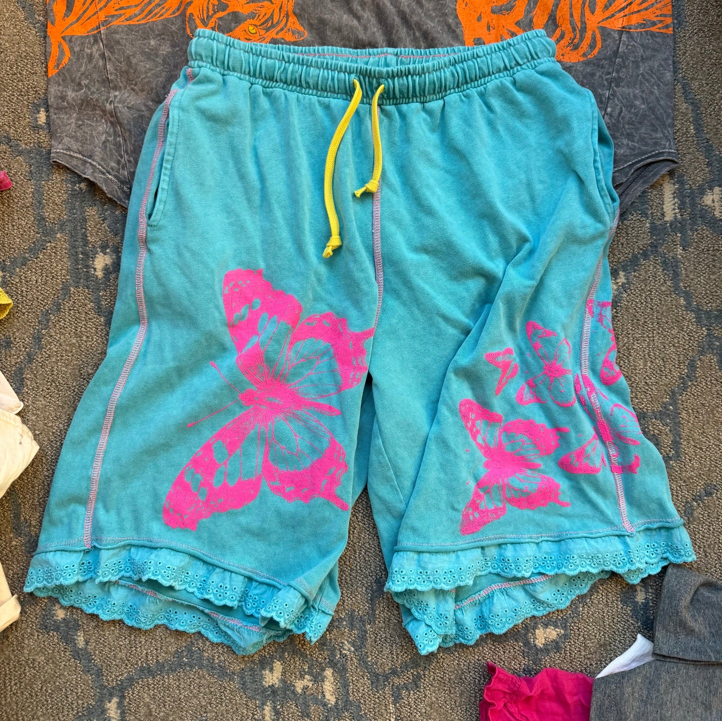 Blue Butterfly Sweat shorts