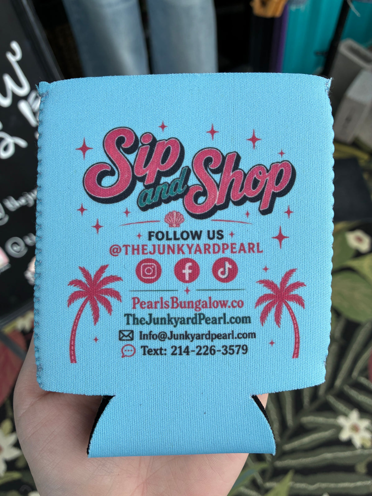 Blue Junkyard Pearl Koozie