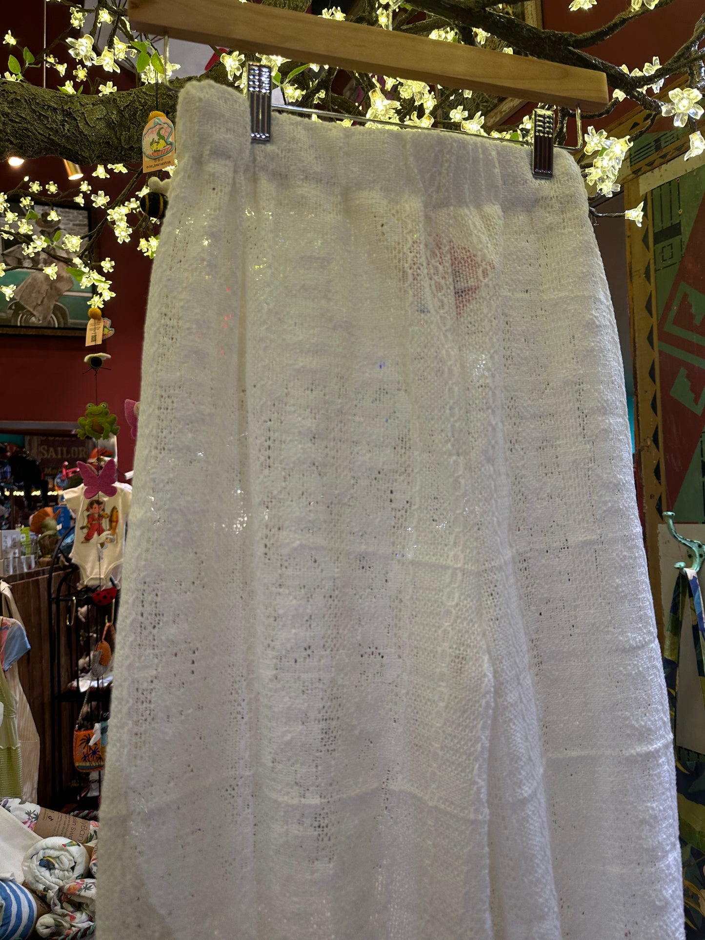 White Linen Crochet Lace Bloomers