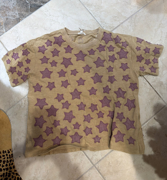 TAUPE STAR T-SHIRT