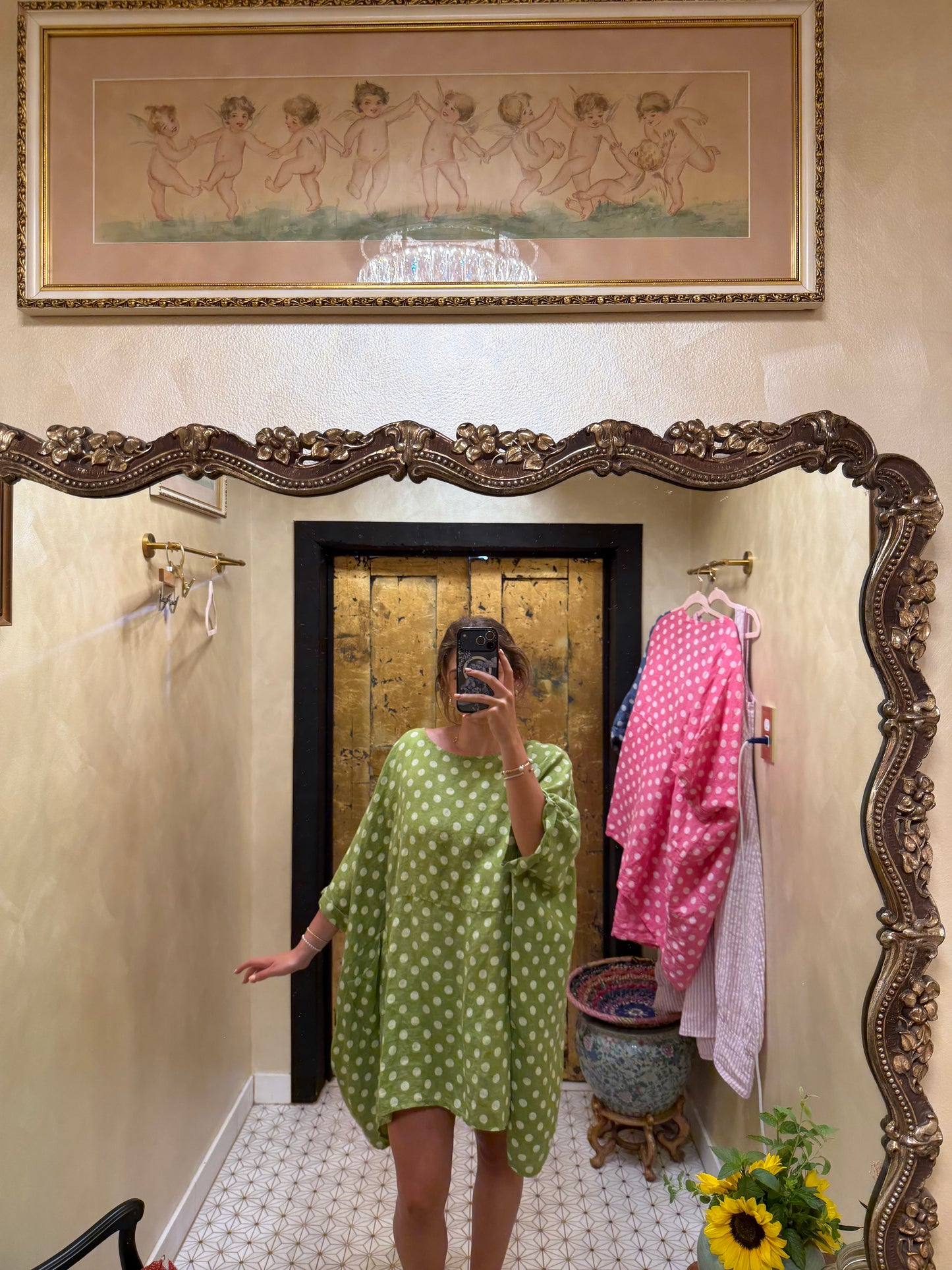 Polka Dot Linen Tunic