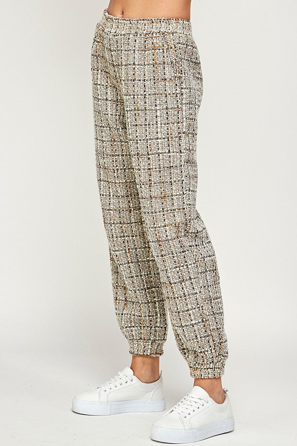 Tweed Jogger Pants