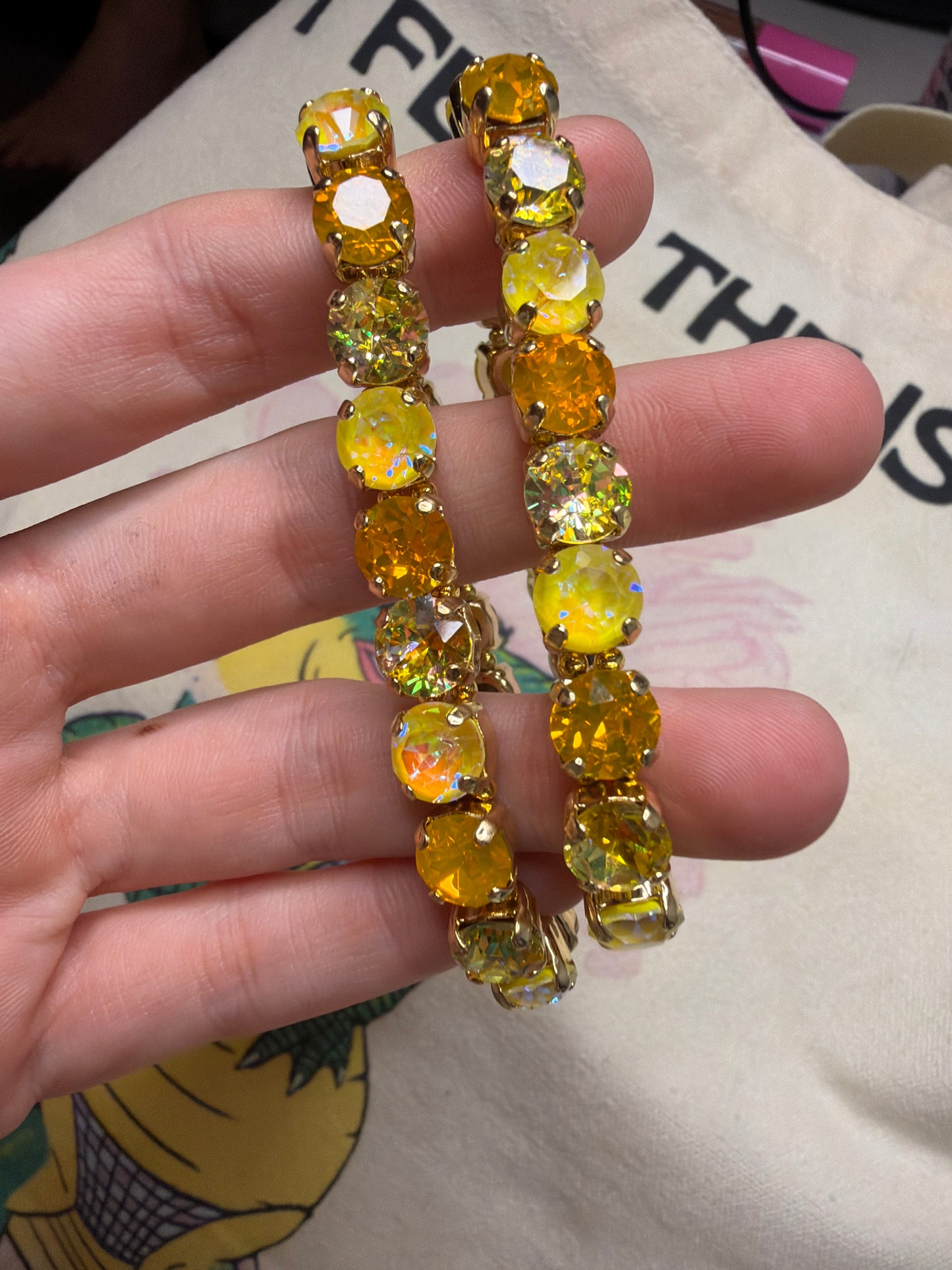 Mid Century Yellow Stretch Bracelet