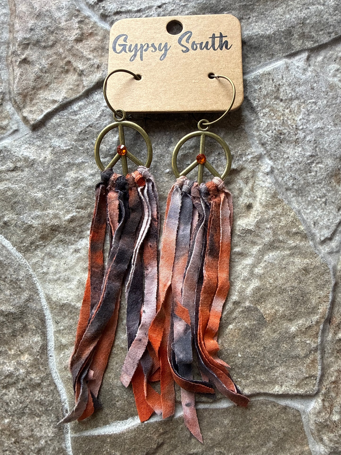 Tie Dye Peace Earrings