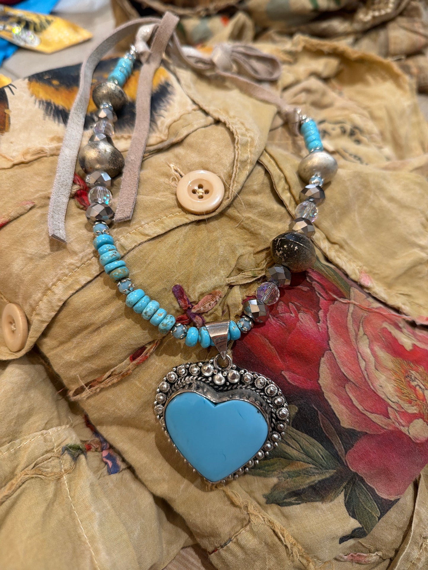 Lil Turquoise Heart Necklace