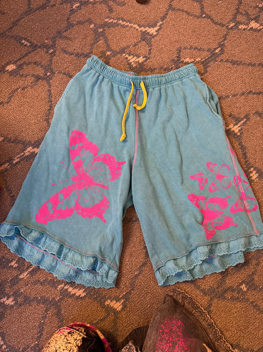 Blue Butterfly Sweat shorts