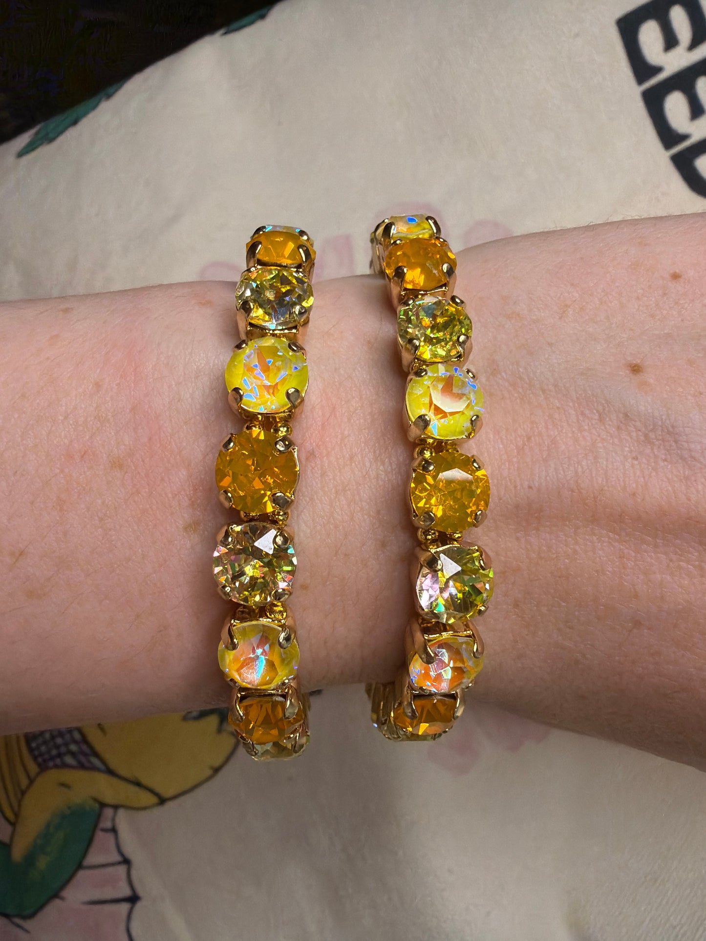 Mid Century Yellow Stretch Bracelet
