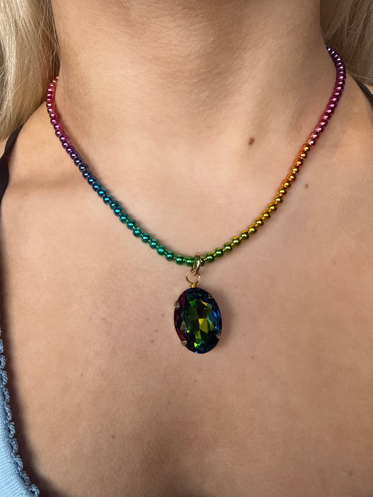 Rainbow Crystal Necklace
