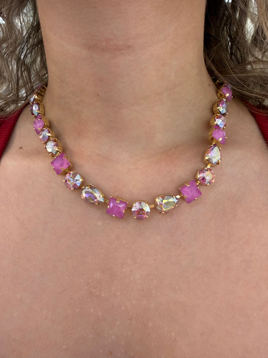 Pink Crush Crown Necklace