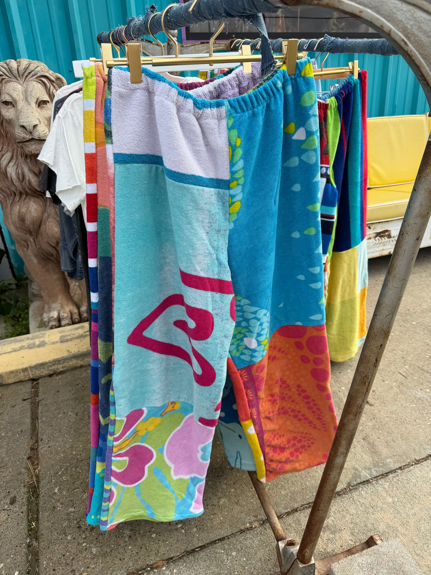 New BeachTowel Patchwork Pants