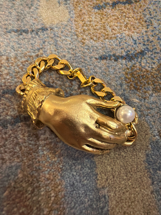 Gold Door Knocker Bracelet