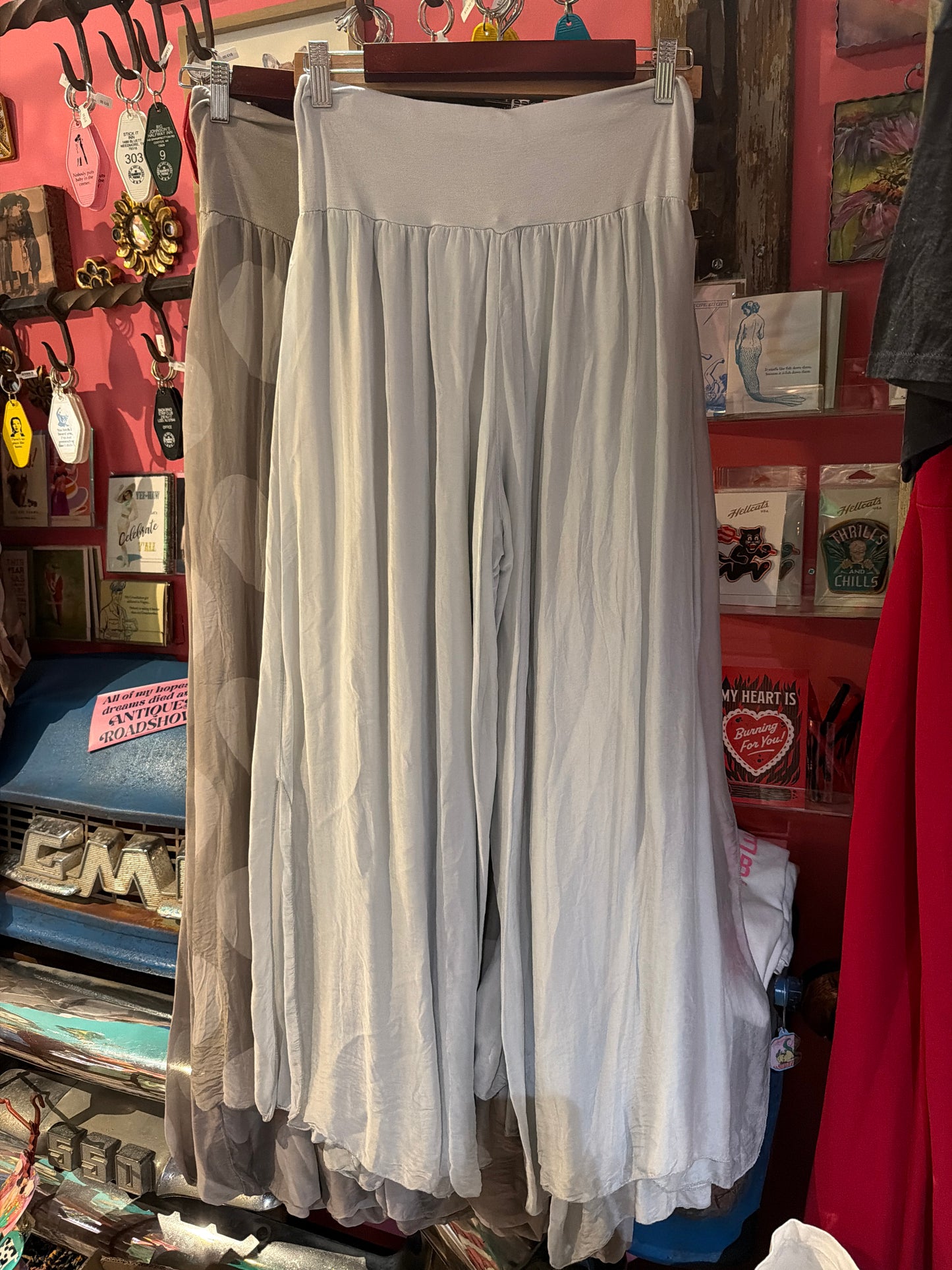 Silver Grey Silky Pants