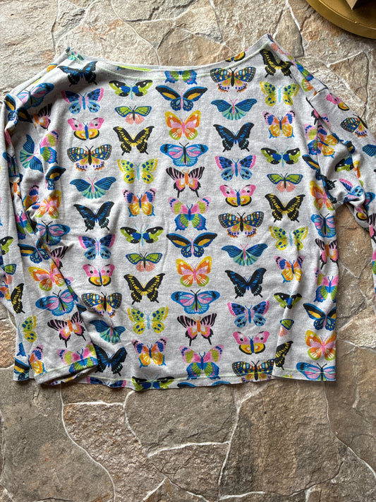 Grey Butterfly Sweatshirt