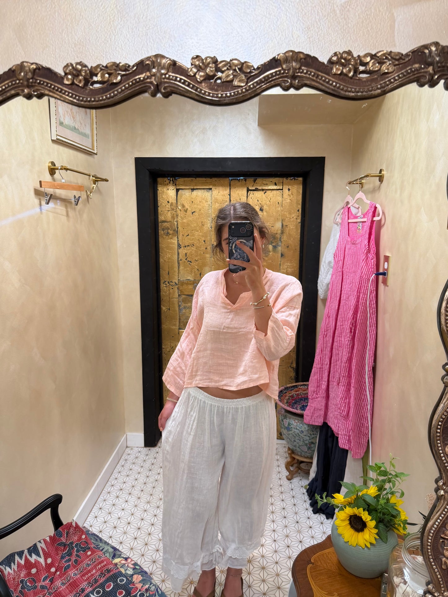 Eyelet Embroidery Linen Bloomers