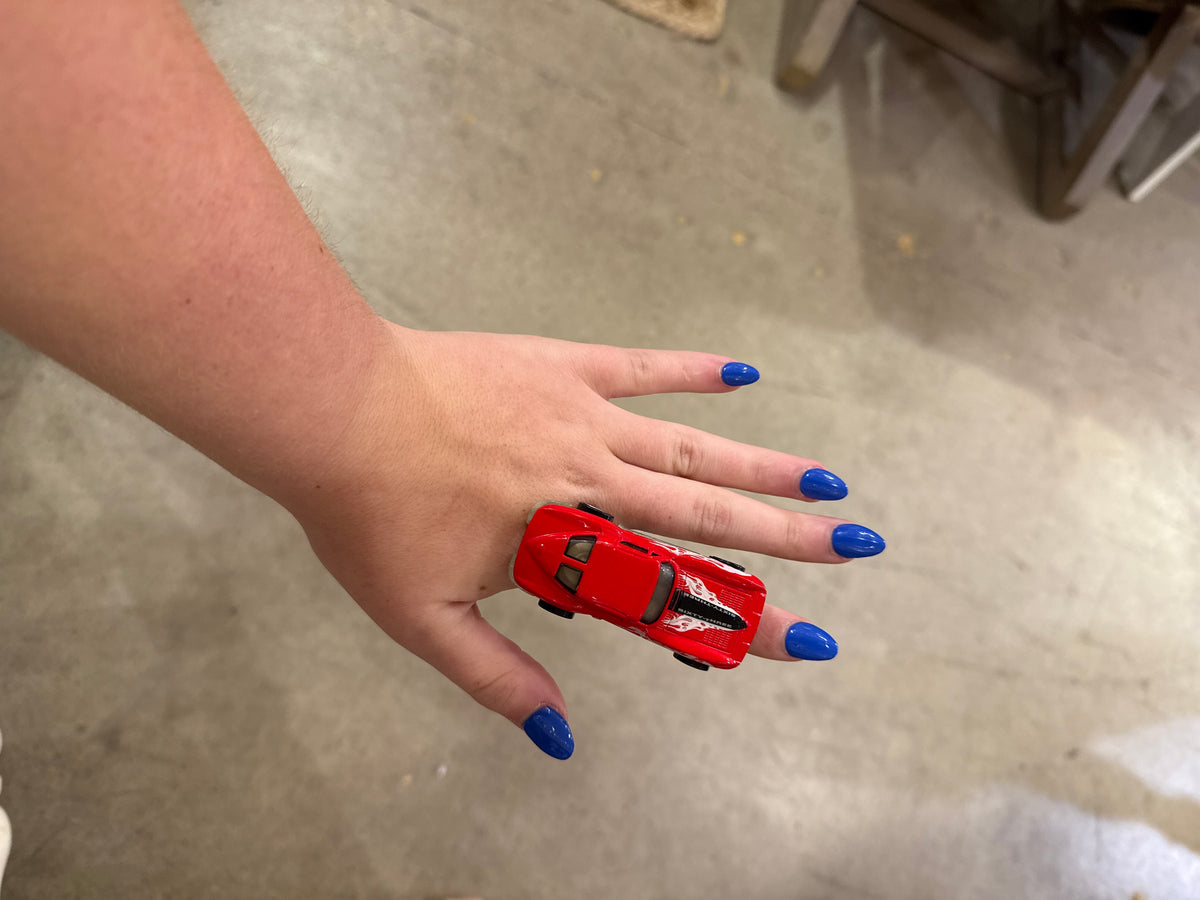 Red Corvette Race Car Ring