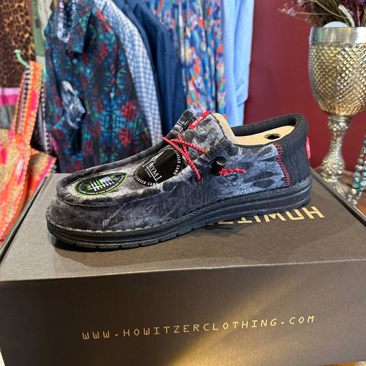 Howitzer Dark Grey Red Slip-on Shoes