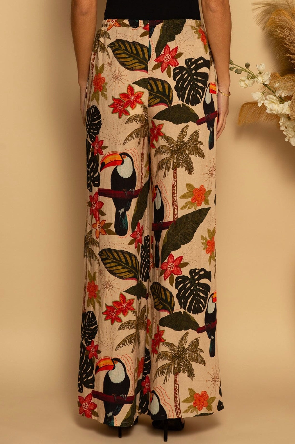 Toucan Beaded Beach Pant