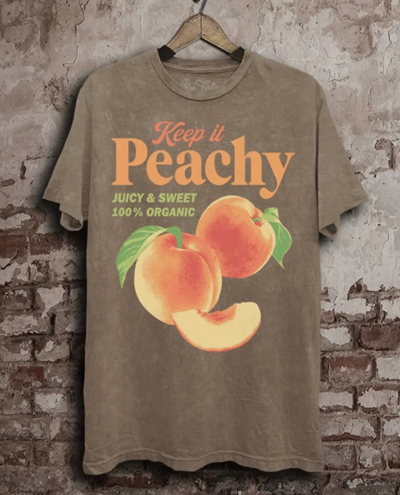 Keep it Peachy Mocha Graphic T-Shirt