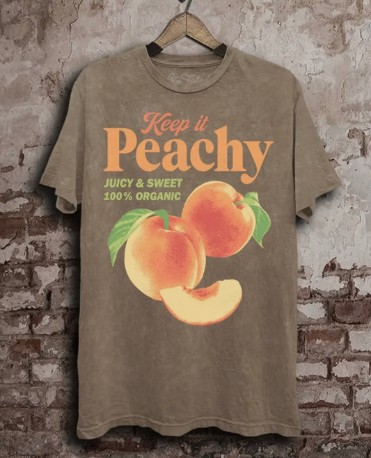Keep it Peachy Mocha Graphic T-Shirt